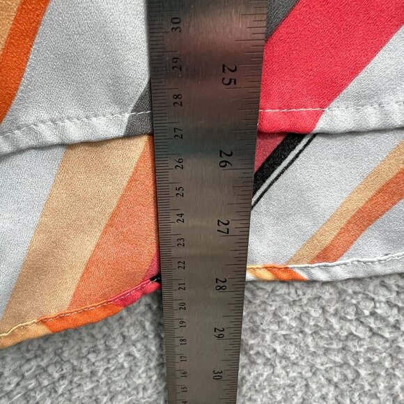 Worthington‎ Womens Top 2X Gray Pink Striped Button Front Sleeveless Shirt - Picture 8 of 8